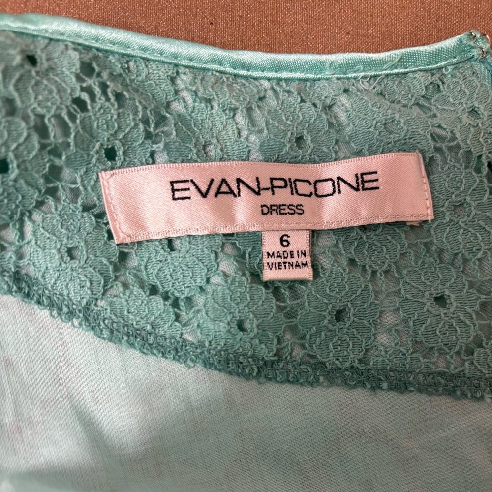 Evan-Picone cool mint Green dress, Women 6 NWT - Picture 3 of 9